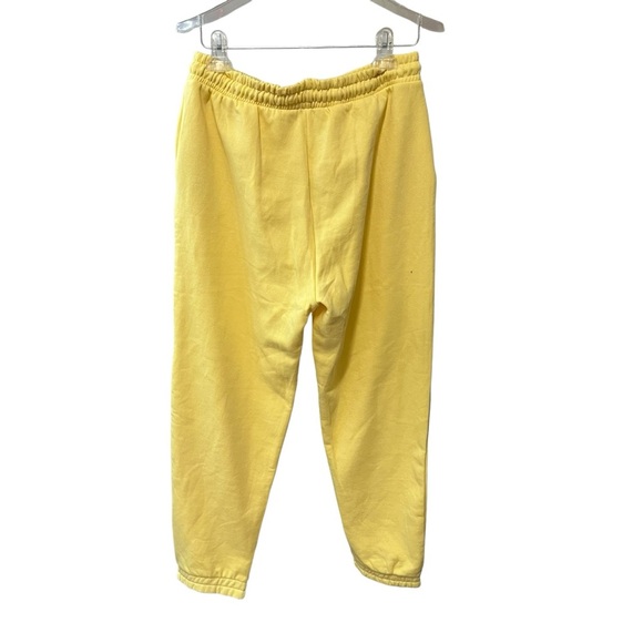 Zara Yellow Sweat Pants Joggers Classic Elastic Drawstring Waist Size Large NWT - Picture 7 of 13
